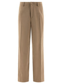 Pantaloni di lana melange jil sander