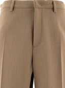 Pantaloni di lana melange jil sander