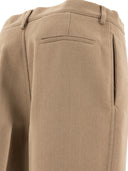 Pantaloni di lana melange jil sander
