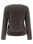 Brunello Cucinelli Kaschmirpullover mit glänzenden Manschettendetails