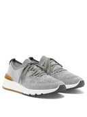 Brunello Cucinelli Cotton Chiné Knit Sneaker