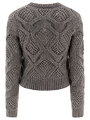 Max Mara Sportmax "Narvel" Diamond Knit Crewneck Sweater