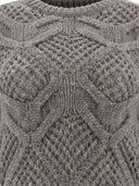 Max Mara Sportmax "Narvel" Diamond Knit Crewneck Sweater
