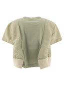 Sacai "Nylon Twill X Cotton Jersey" T Shirt