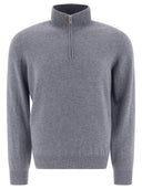 Brunello Cucinelli mezza zip cashmere maglione