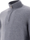 Brunello Cucinelli mezza zip cashmere maglione