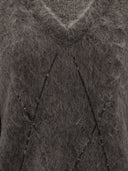 Brunello Cucinelli -Pullover mit schillernden Argyle -Stickerei