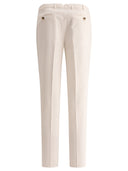 Brunello Cucinelli Garment Dyed Trousers In Twisted Cotton Gabardine