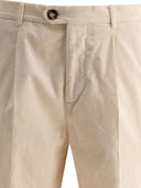Brunello Cucinelli Garment Dyed Leisure Fit Trousers With Pleats