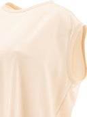 Brunello cucinelli monili와 함께 실크 새틴 티 셔츠