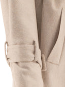 Brunello Cucinelli Hand Crafted Coat In Cashmere Double Beaver Cloth With Monili