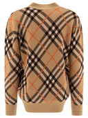 Burberry Wool Blend Check Cardigan