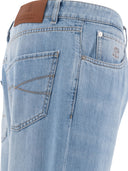 Brunello Cucinelli Ligero de mezclilla de mezclilla Fit Jeans