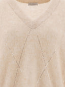 Brunello Cucinelli "Dazzling Argyle Embroidery" Sweater