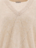 Brunello Cucinelli "Dazzling Argyle Embroidery" Sweater