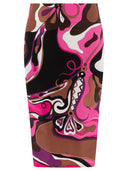 Emilio Pucci Orchidee Print Pencil Skirt