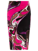 Emilio Pucci Orchidee Print Pencil Skirt