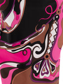 Emilio Pucci Orchidee Print Pencil Skirt