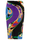 Emilio Pucci Orchidee Print Pencil Skirt