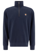 Maison Kitsuné "Fox Head" Half Zip Sweatshirt