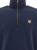 Maison Kitsuné "Fox Head" Half Zip Sweatshirt