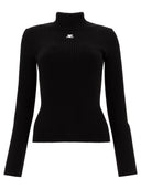 Courrèges "Reedition" Ribbed Sweater With Logo