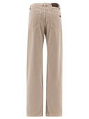 Brunello Cucinelli Garment Dyed Cotton Velvet Trousers