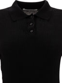Cecilie Bahnsen "Oda" Ribbed Polo Shirt