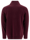 C.P. Company Half Zip Sweater With "Lens" Detail