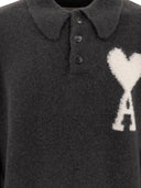 Ami Paris "Ami De Coeur" Alpaca Polo Shirt