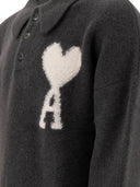 Ami Paris "Ami De Coeur" Alpaca Polo Shirt