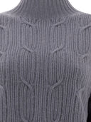 Peserico Lamé Cable Knit Sweater