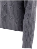 Peserico Lamé Cable Knit Sweater