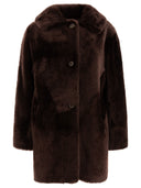 B & W Reversibile Shearling Mantel