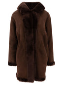 B & W Reversibile Shearling Mantel