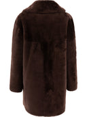B & W Reversibile Shearling Mantel