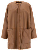 Max Mara Atelier Lacon Shearling 가역적 코트