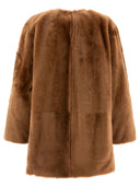 Max Mara Atelier Lacon Shearling 가역적 코트