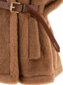 Max Mara Short Cape in Teddy Fabric