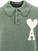 Ami Paris "Ami De Coeur" Alpaca Polo Shirt