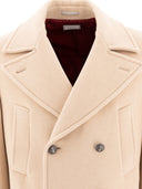 Brunello Cucinelli Camel Double Breasted Wool