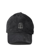 Brunello Cucinelli letvægts ruskind baseball cap med broderet logo