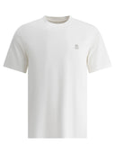 Brunello Cucinelli T -skjorte med brodert logo