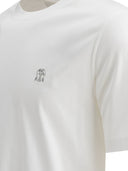 Brunello Cucinelli T -skjorte med brodert logo
