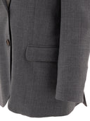 Blazer Blazer di lana a petto singolo Brunello Cucinelli