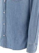 Brunello Cucinelli Western Style Denim Shirt
