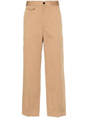 Gucci Pantaloni en Cotone Con Dettaglio Web