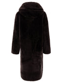 Yves Salomon Cappotto dans Shearling Con Cappuccio