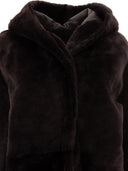Yves Salomon Cappotto dans Shearling Con Cappuccio