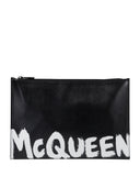 Alexander Mc Queen Pochette Con Stampa Logo una contrasto